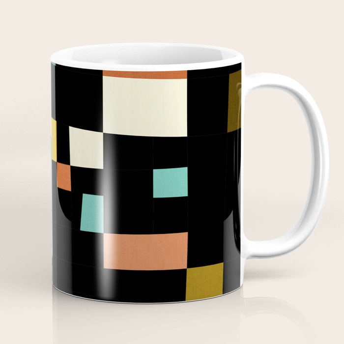 two in one, checker abstract Coffee Mug Gallery Image 1