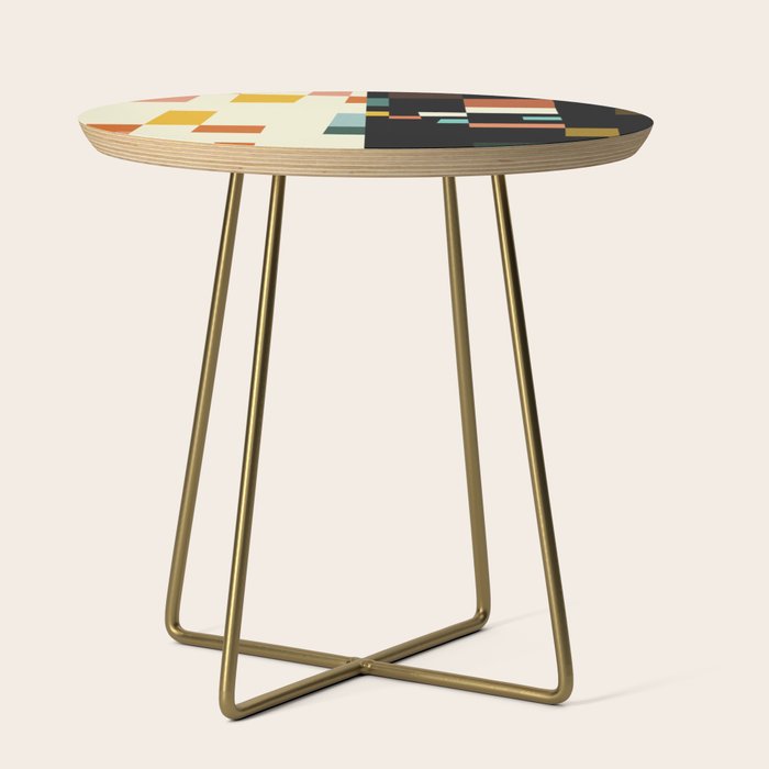 two in one, checker abstract Side Table Gallery Image 1
