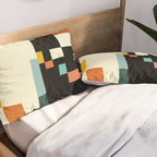 two in one, checker abstract Pillow Sham Gallery Image 2