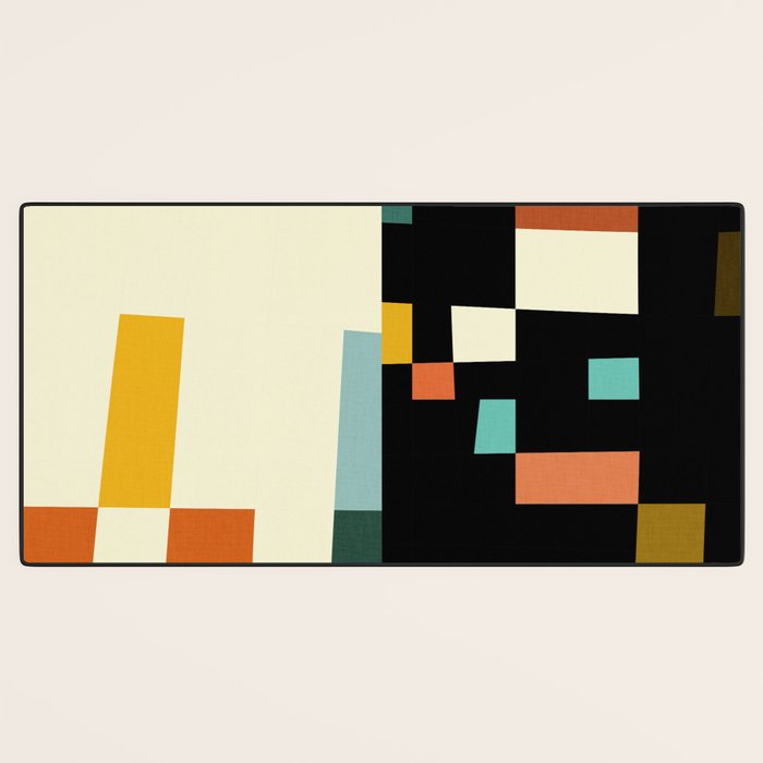 two in one, checker abstract Desk Mat Gallery Image 3