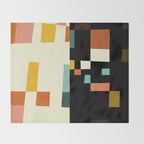 two in one, checker abstract Throw Blanket Gallery Image 2