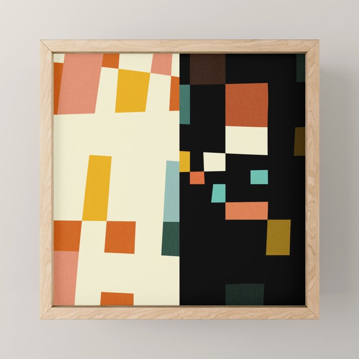 two in one, checker abstract Mini Art Print Gallery Image 1