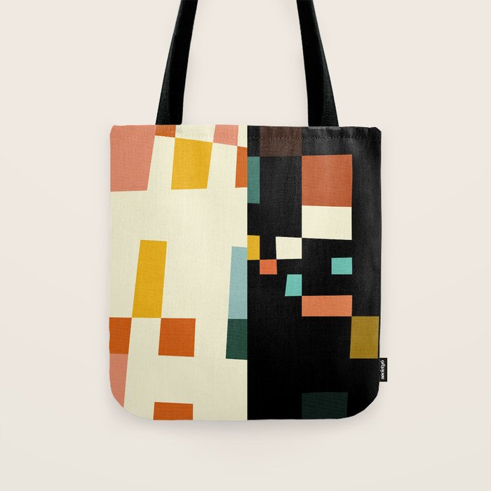 two in one, checker abstract Tote Bag Gallery Image 1