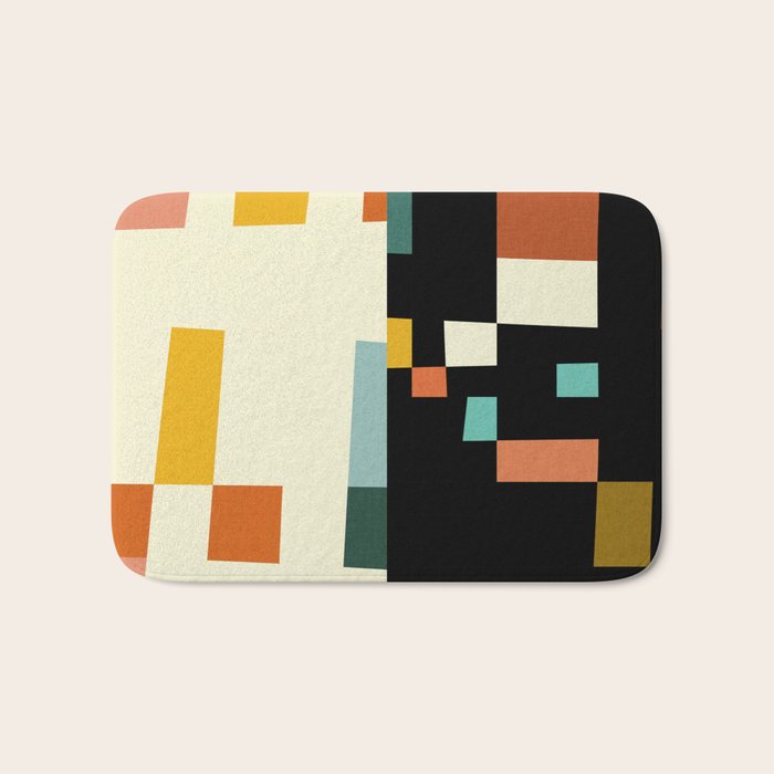 two in one, checker abstract Bath Mat Gallery Image 1
