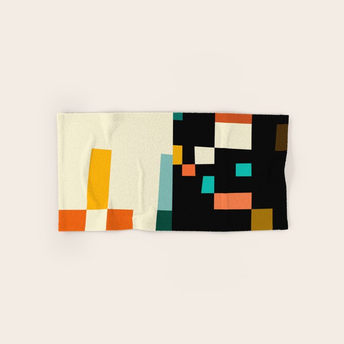 two in one, checker abstract Bath Towel Gallery Image 1