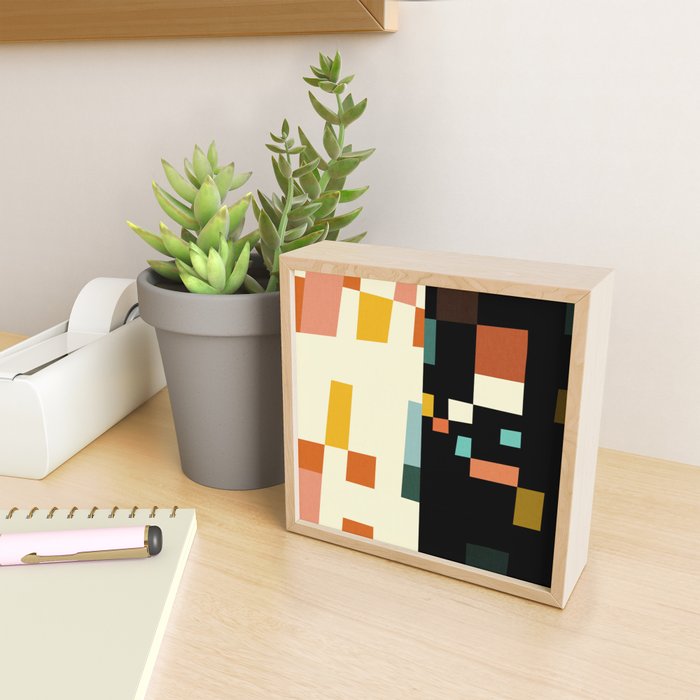 two in one, checker abstract Mini Art Print Gallery Image 2