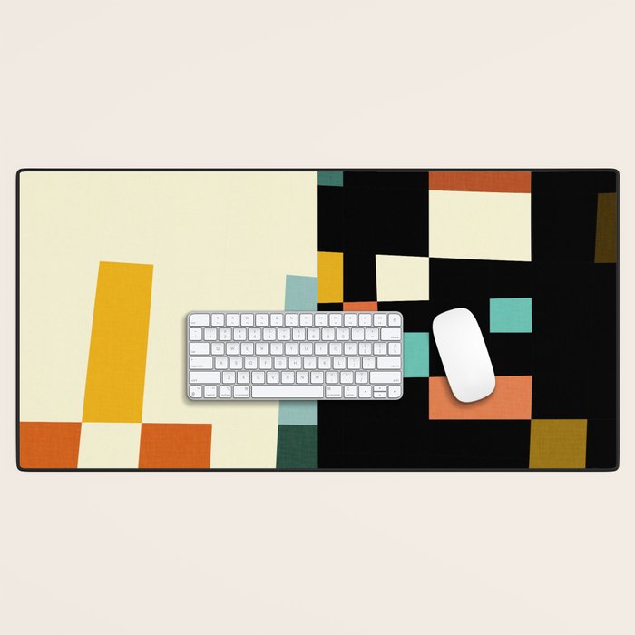 two in one, checker abstract Desk Mat Gallery Image 1