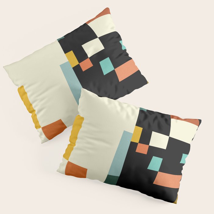 two in one, checker abstract Pillow Sham Gallery Image 1