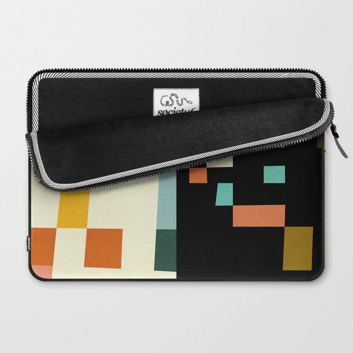 two in one, checker abstract Laptop Sleeve Gallery Image 2