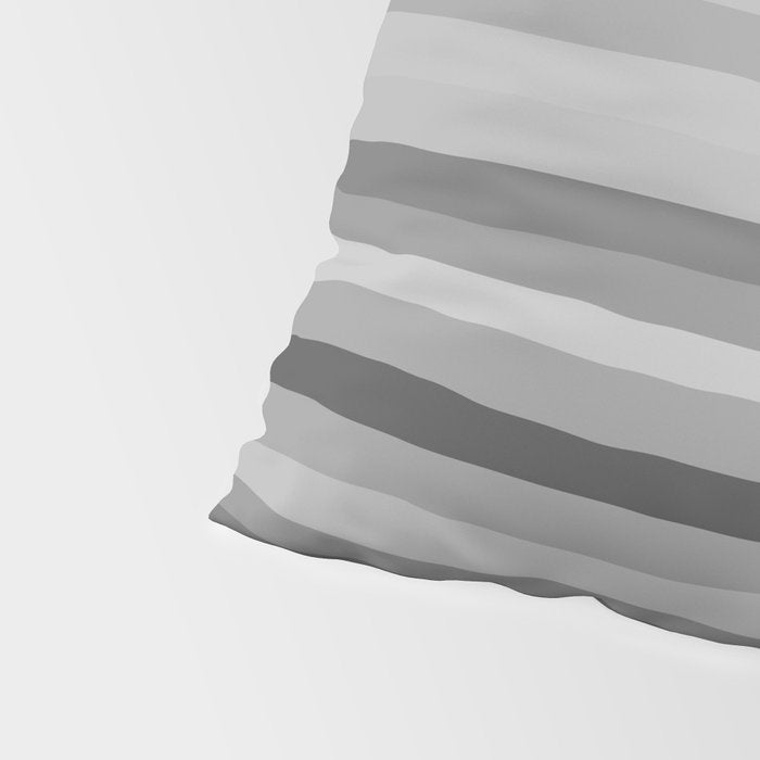 Gray Monochrome Serrate Minimal Stripes Pattern Pillow Sham Gallery Image 4
