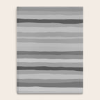 Gray Monochrome Serrate Minimal Stripes Pattern Notebook Gallery Image 4