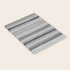 Gray Monochrome Serrate Minimal Stripes Pattern Notebook Gallery Image 2