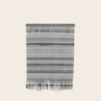 Gray Monochrome Serrate Minimal Stripes Pattern Wall Hanging Gallery Image 1