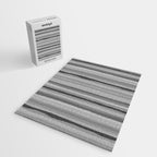 Gray Monochrome Serrate Minimal Stripes Pattern Jigsaw Puzzle Gallery Image 2