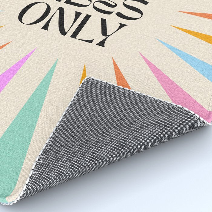 Good Vibes Only - Retro colourful Sunburst  Rug Gallery Image 4