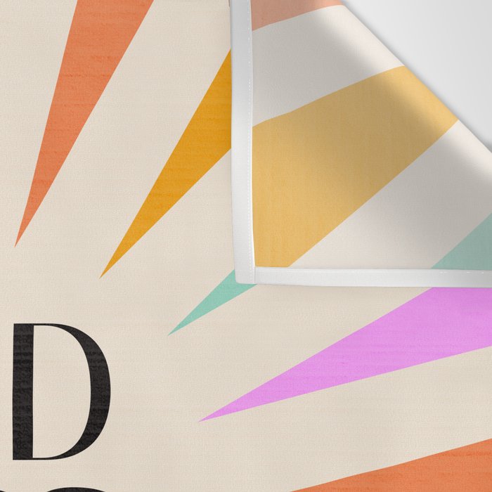 Good Vibes Only - Retro colourful Sunburst  Wall Tapestry Gallery Image 3