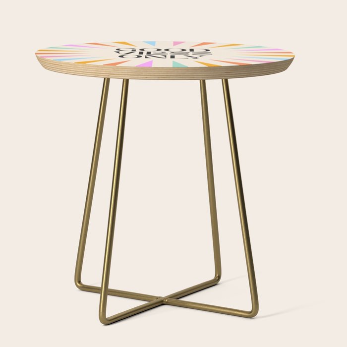 Good Vibes Only - Retro colourful Sunburst  Side Table Gallery Image 1