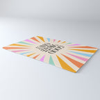 Good Vibes Only - Retro colourful Sunburst  Rug Gallery Image 3