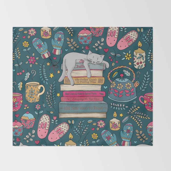 How to Hygge Like a Cat Throw Blanket Gallery Image 2