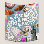 Girls Just Want to go to a Museum and Get a Pastry Wall Tapestry Gallery Image 4