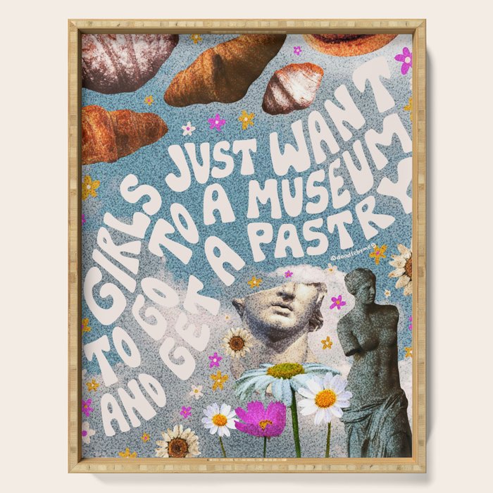 Girls Just Want to go to a Museum and Get a Pastry Serving Tray Gallery Image 1