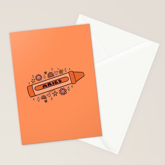 Aries Crayon Stationery Card Gallery Image 2