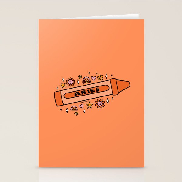 Aries Crayon Stationery Card Gallery Image 2