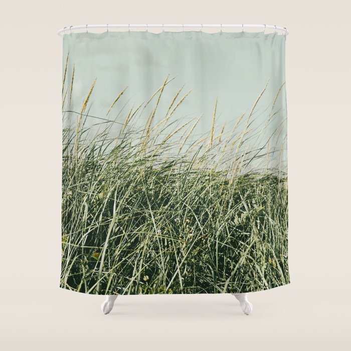 Beach Day aqua mint green beach decor Shower Curtain Gallery Image 1