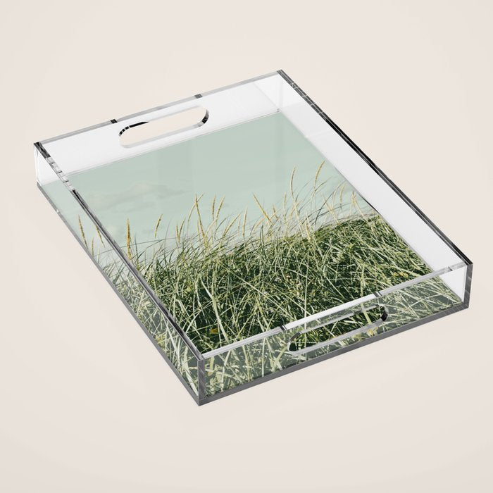 Beach Day aqua mint green beach decor Acrylic Tray Gallery Image 1