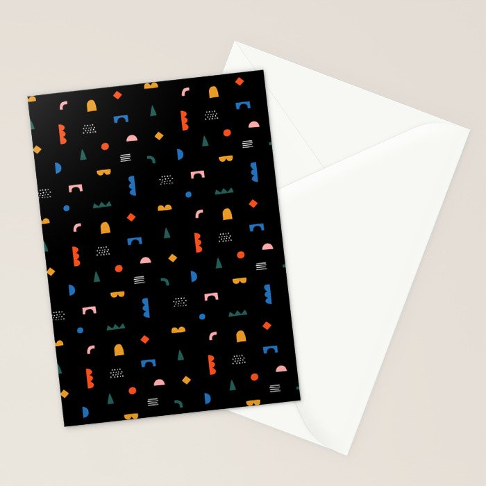 Colorful abstract geometric shape art pattern Stationery Card Gallery Image 2