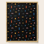 Colorful abstract geometric shape art pattern Serving Tray Gallery Image 1