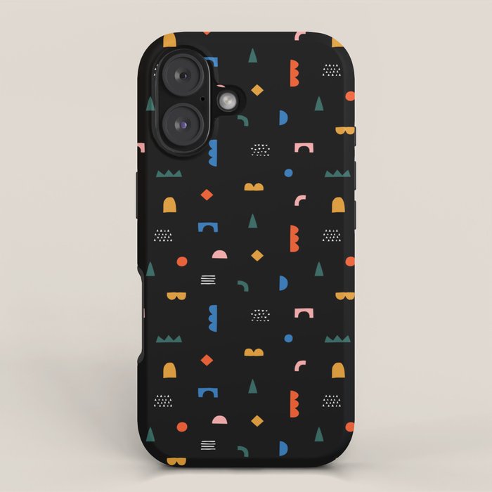 Colorful abstract geometric shape art pattern iPhone Case Gallery Image 1