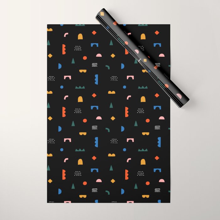 Colorful abstract geometric shape art pattern Wrapping Paper Gallery Image 1