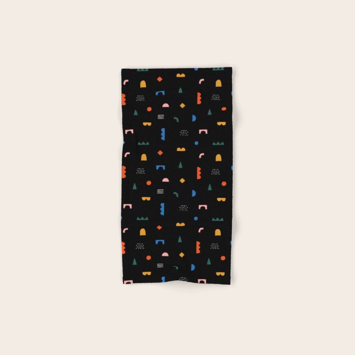 Colorful abstract geometric shape art pattern Bath Towel Gallery Image 1