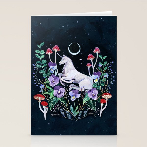 Unicorn Garden Stationery Card Gallery Image 2