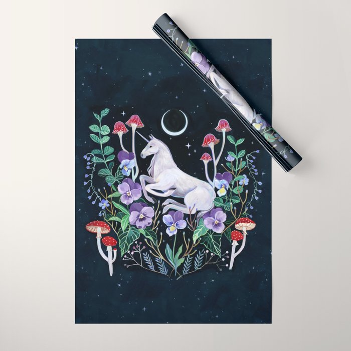Unicorn Garden Wrapping Paper Gallery Image 1