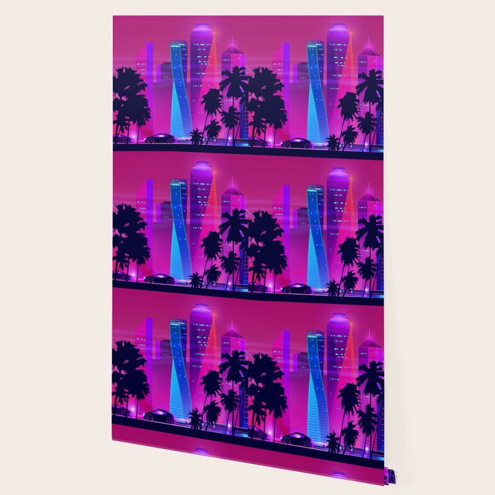 Synthwave Neon City #15: Vice city Wallpaper Gallery Image 2
