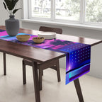 Synthwave Neon City #15: Vice city Table Runner Gallery Image 2