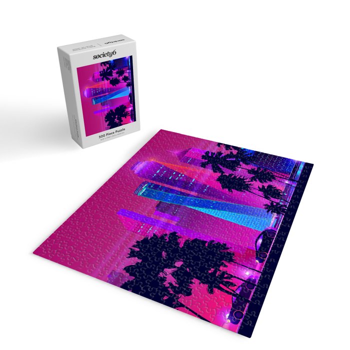 Synthwave Neon City #15: Vice city Jigsaw Puzzle Gallery Image 2