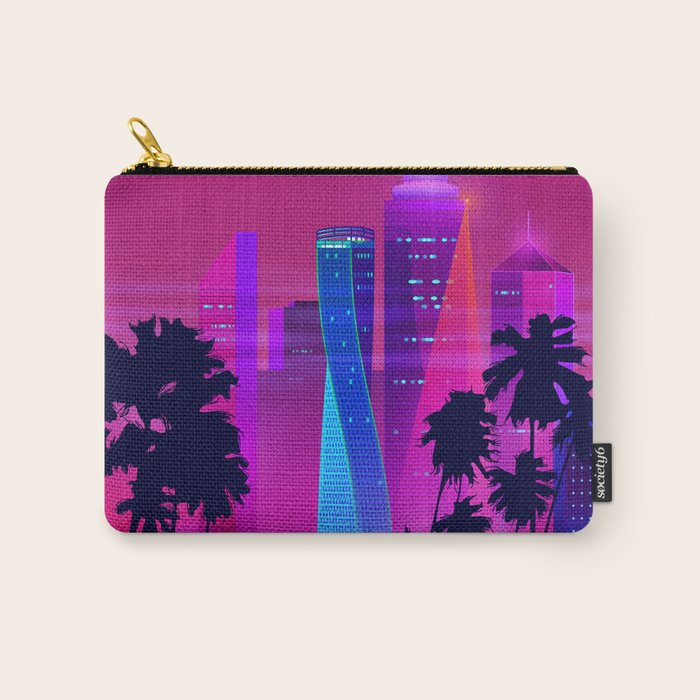 Synthwave Neon City #15: Vice city Carry All Pouch Gallery Image 1