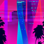 Synthwave Neon City #15: Vice city Coffee Mug Gallery Image 2