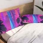 Synthwave Neon City #15: Vice city Pillow Sham Gallery Image 2