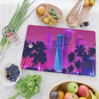 Synthwave Neon City #15: Vice city Cutting Board Gallery Image 2