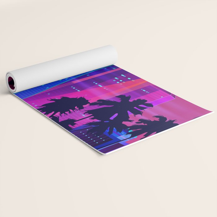 Synthwave Neon City #15: Vice city Yoga Mat Gallery Image 2