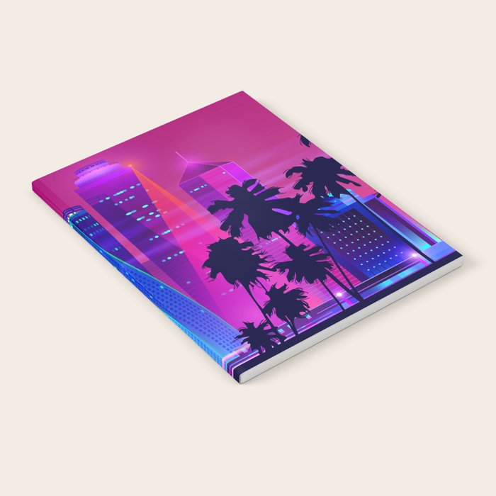 Synthwave Neon City #15: Vice city Notebook Gallery Image 1