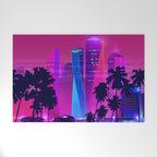 Synthwave Neon City #15: Vice city Welcome Mat Gallery Image 1