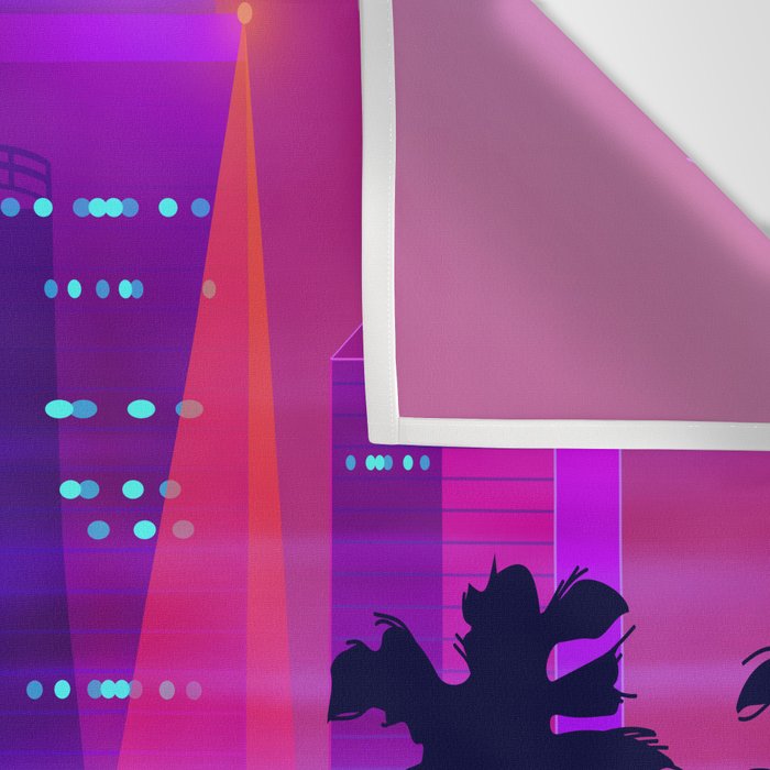 Synthwave Neon City #15: Vice city Wall Tapestry Gallery Image 3