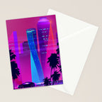 Synthwave Neon City #15: Vice city Stationery Card Gallery Image 2