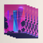 Synthwave Neon City #15: Vice city Wrapping Paper Gallery Image 3