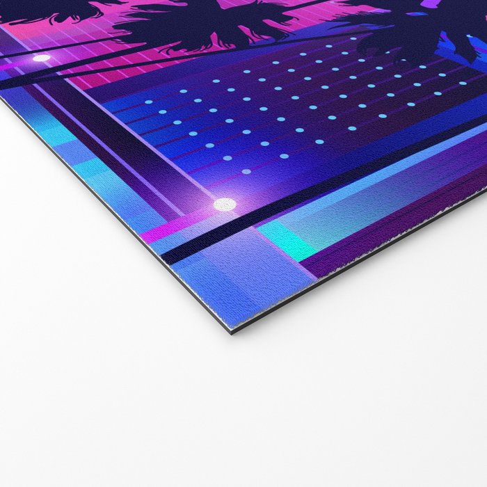 Synthwave Neon City #15: Vice city Welcome Mat Gallery Image 2